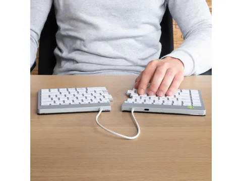 Split Break V2 ergonomisch toetsenbord Qwerty UK Wit draadloos