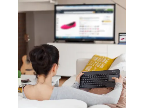 Wireless Touch Keyboard K400 Plus - Zwart, Belge (Azerty)