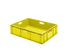 Euronorm-stapelbak 78liter 210x800x600mm Wanden/bodem Gesloten Geel