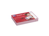 FLASH 2.0 flashcards 105x148mm gelijnd roze pak 80