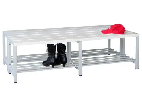 banc double HxLxP 430x2000x740mm piètement RAL6011