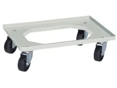 Bakonderwagen Natuur 250kg Laadvloer Lxb 600x400mm Kunststof Wielen