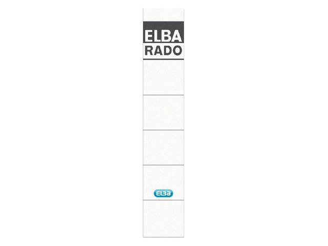 Rugetiket Elba smal 34x190mm zelfklevend wit/grijs | OrdnerWinkel.nl