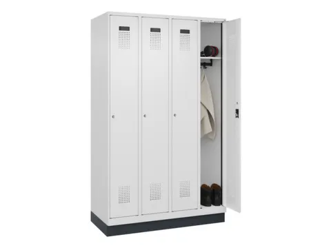 locker,HxBxD 1950x1200x500mm,4vak,vak B 300mm,cil.-slot,sokkel