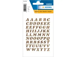 Etiket Herma 4192 8mm Letters A-Z Goudfolie Glitter 61 stuks