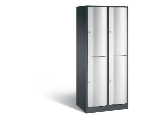 armoire multicases,corps RAL7021,face avant RAL7035