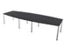vergadertafel,HxBxD 740x3600x1400mm,vatvormig,CC-zwart