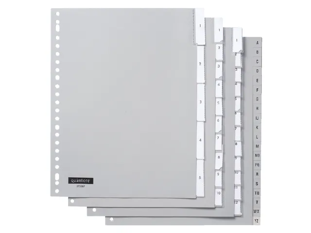 Intercalaires Quantore 23 perf 5 onglets+fenêtre Extra Large PP