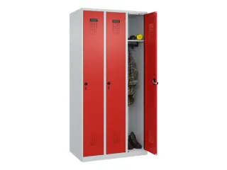 locker,HxBxD 1850x900x500mm,3vak,vak B 300mm,draaigrendel - 1