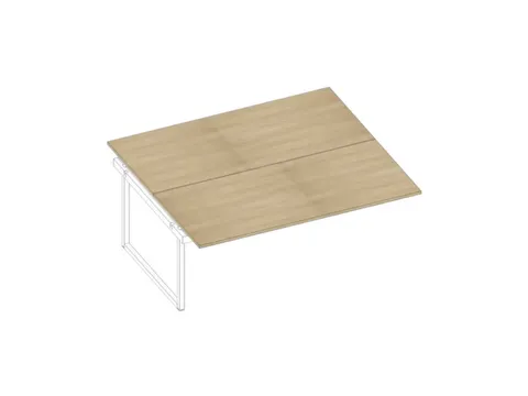 aanbouwtafel,v. benchtafel,HxBxD 730x1800x1600mm,blad eiken