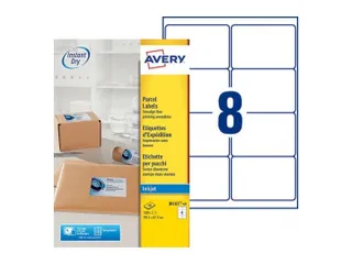inkjetetiket Avery 99,1x67,7mm wit 40 vel 8 etiketten per vel - 2