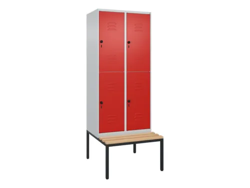 Dubbeldekse dekenkist,HxBxD 2120x800x815mm,2x2vak.,vak B 400mm