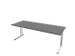 In hoogte verstelbaar bureau,HxBxD 720-840x2000x800mm,MS-donkergrijs