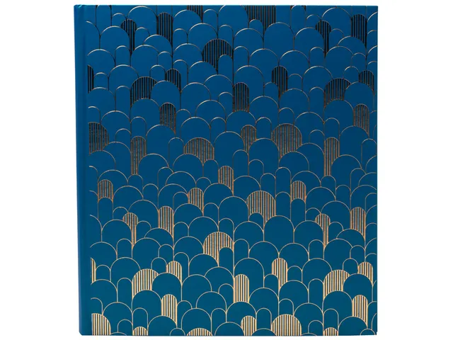 Fotoalbum Exacompta 29x32cm 60 zwarte pagina's Néo Déco blauw