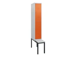 Dubbeldekse dekenkist,HxBxD 1950x300x815mm,1x2vak.,vak B 300mm