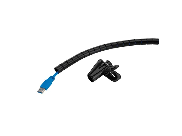 Kabelspiraal Neomounts voor 1-3 kabels 15mm universeel zwart