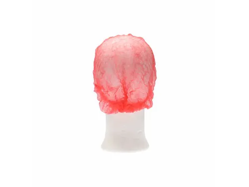 PP non woven haarnet Rood 49cm Clip Cap maat M 1000 Stuks