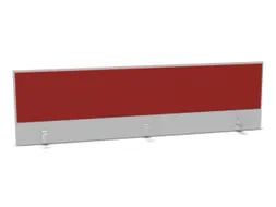 opzetpaneel bureau aanbouw achter MP-lichtgrijs BN4011-rood 2000mm