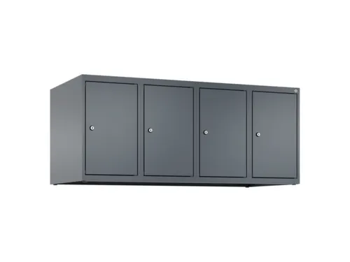 opzetkast,v. locker,4vak.,vak B 300mm,HxBxD 500x1200x500mm,vleugeldeur