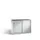 schuifdeurkast,HxBxD 1000x1600x400mm,romp RAL7035,front RAL7035
