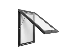 Vitrinekast mededelingenbord Outdoor 18xA4 met gasveer Antraciet - 2