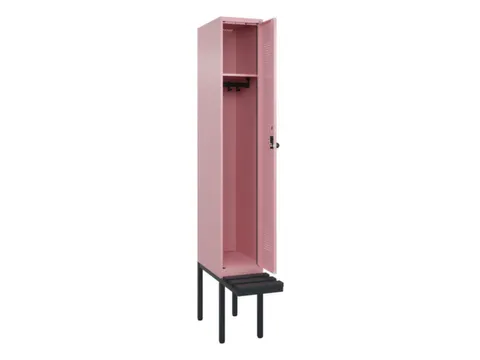 locker met bank,HxBxD 2120x300x815mm,1vak,vak B 300mm,draaigrendel