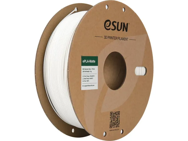 eSUN 3D printer Filament ePLA-Matte 1,75mm Melk Wit 1kg