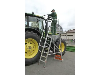 verrijdbare treden-platformladder,eenzijdig,7trede(n),stand H 1,65m - 3