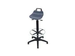 Stahulp Comfort Blauw Pu 630-890mm Neig Vloerglijders Voetenring Zwart