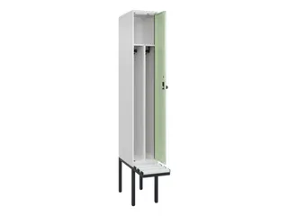 locker met bank,voor scheiding van kleding,HxBxD 2120x300x815mm,1vak - 1