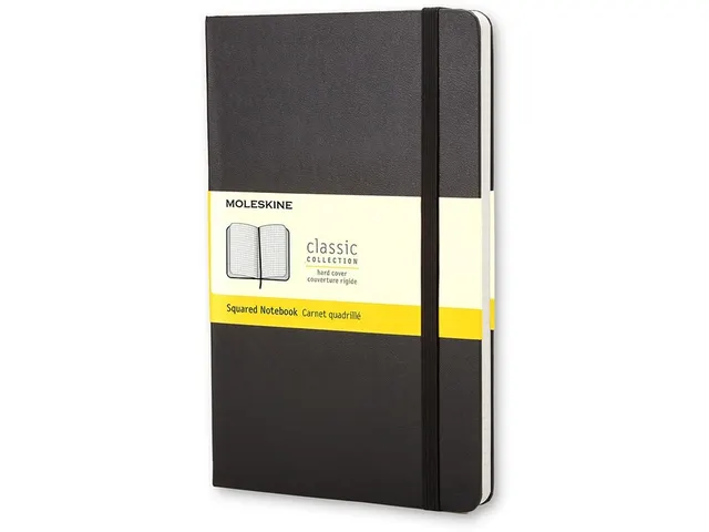 Notitieboek Moleskine large 130x210mm ruit 5x5mm hard cover zwart