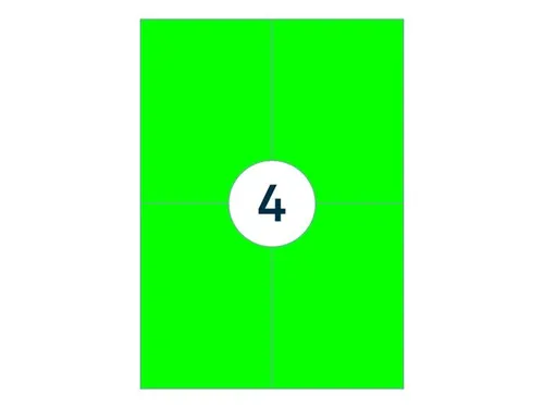 Gekleurde Etiketten 105x148mm Fluor Groen 42122