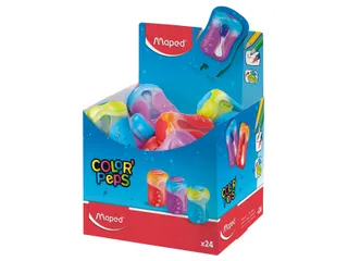 Puntenslijper Maped Color'Peps 2-gaats display à 24 stuks assorti - 2