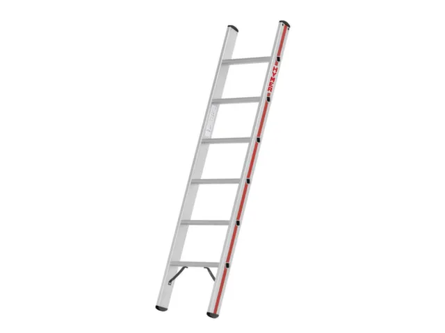 ladder,eenzijdig,6,verstevigde treden,balk L 1,72m,aluminium