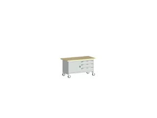 werkbank,verrijdbaar,HxBxD 840x1500x750mm,beukenblad,draagverm. 1200kg - 1