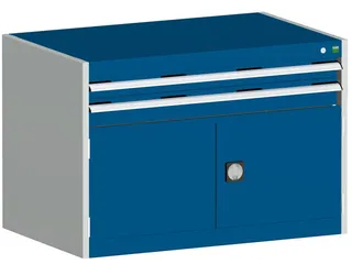 ladekast HxBxD 700x1050x650mm 2laden RAL7035 front RAL5010 - 2