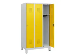 schoollocker,HxBxD 1630x900x500mm,3vak,vak B 300mm,cil.-slot,voeten