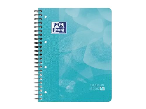 Projectboek Oxford School A4+ lijn 4-gaats 240 pagina's 80gr aqua