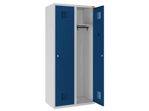 lockerkast,HxBxD 1800x800x500mm,2vak,draaigrendel,sokkel,romp RAL7035