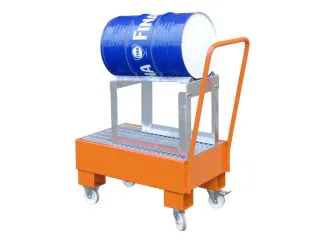 verrijdbare opvangbak,v. 1x60l vat,opvangvol. 61l,HxBxD 1075x500x940mm - 2