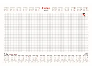 Bureau-onderlegblok 2026 Quantore ruit 56,5x36cm Wit kalender - 1