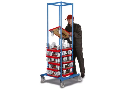 Collecteur Möbelhund® HxLxl 2000x720x700mm p. 20 plateaux roulants