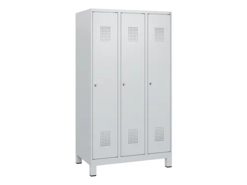 schoollocker,HxBxD 1630x900x500mm,3vak,vak B 300mm,cil.-slot,voeten