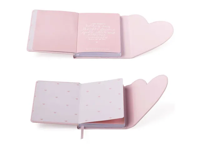 Notitieboek Èccolo DL Heart envelop light pink lijn ca. 13x18cm 80gr.