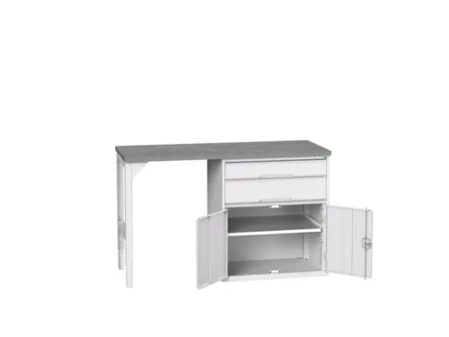 werkbank,HxBxD 930x1500x600mm,linoleumblad,2voeten/1container