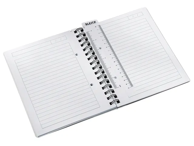 Cahier Leitz WOW A5 ligné spirale PP blanc