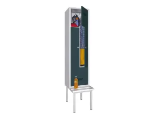 Z-garderobekast,HxBxD 2100x400x800mm,vak B 400mm,RAL7035,front RAL7016 - 2