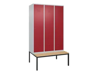 locker voor scheiding van kleding,HxBxD 2120x1200x815mm,3vak - 1