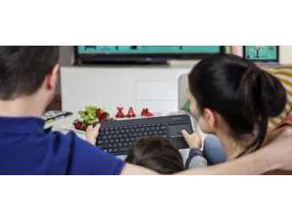 Wireless Touch Keyboard K400 Plus - Zwart, Belge (Azerty) - 4
