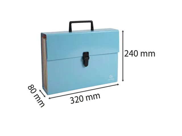 Sorteermap 18 ind. A quarel blauw pastel